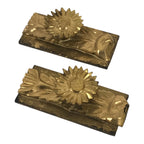 Japanese Buddhist Altar Wooden Butsudan Spare Parts Vtg 2pc Chrysanthemum BP40-OT - Buddhist-chidorivintage.com