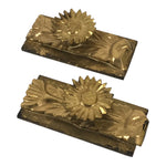 Japanese Buddhist Altar Wooden Butsudan Spare Parts Vtg 2pc Chrysanthemum BP40-OT - Buddhist-chidorivintage.com