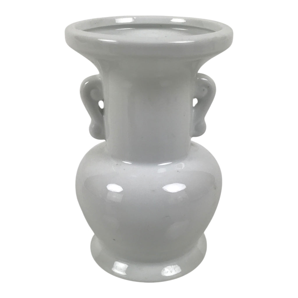 Japanese Buddhist Altar Porcelain Flower Vase Vtg Hanatate Simple White BA927-OT - Buddhist-chidorivintage.com