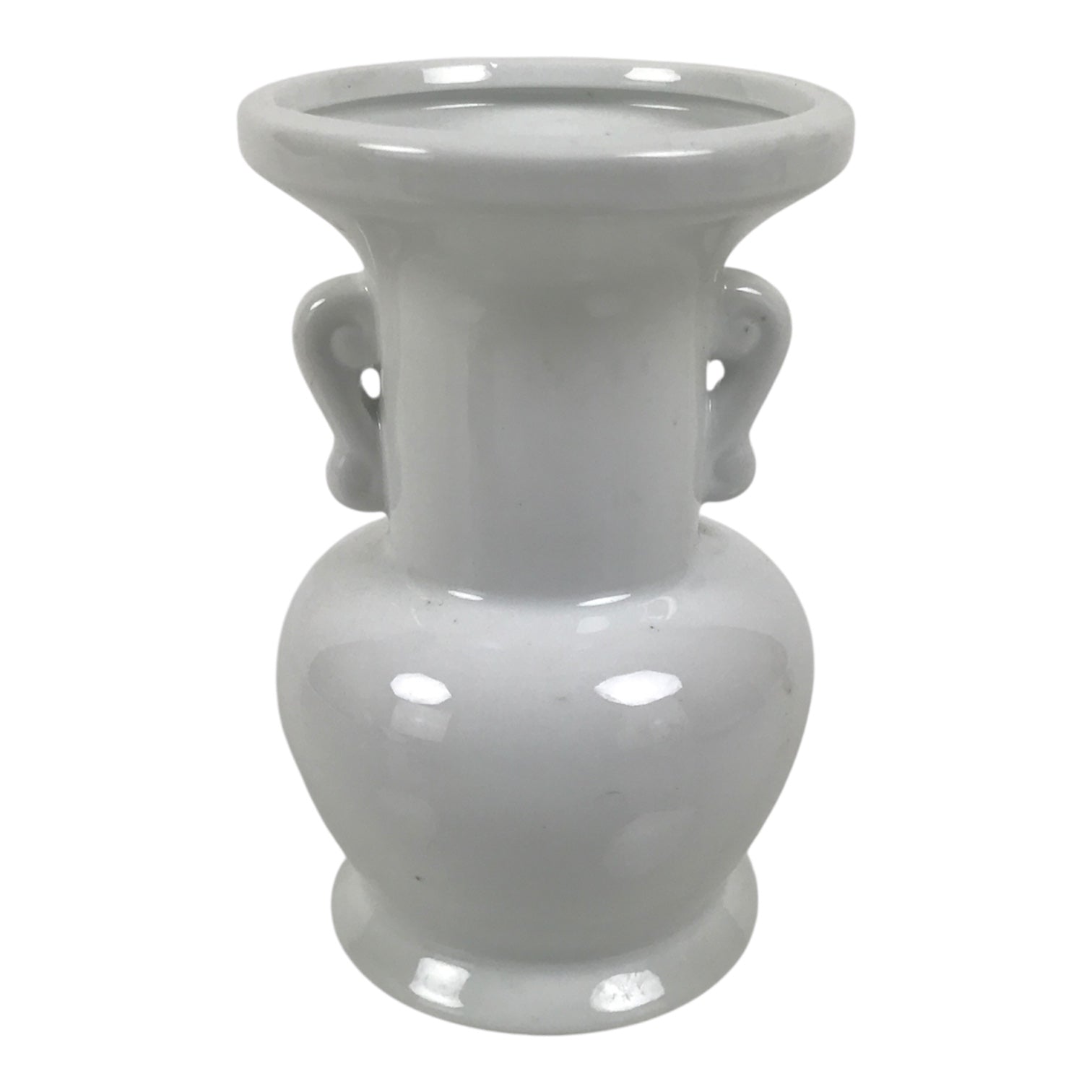 Japanese Buddhist Altar Porcelain Flower Vase Vtg Hanatate Simple White BA927-OT - Buddhist-chidorivintage.com