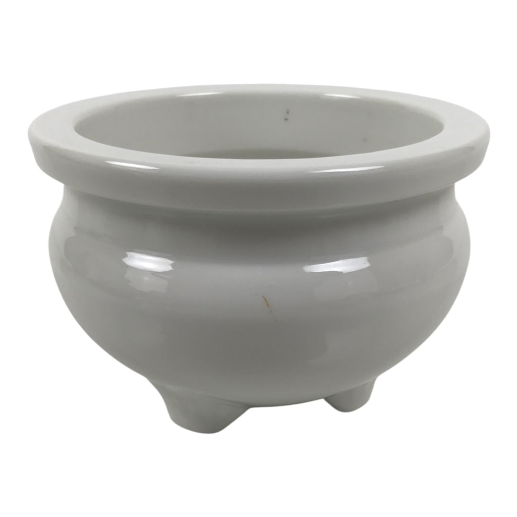 Japanese Buddhist Altar Porcelain Incense Burner Koro Vtg Simple White BA928-OT - Buddhist-chidorivintage.com