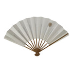 Japanese Paper Folding Fan Sensu Vtg Bamboo Frame White Naritasan Temple 5D95-AD - Fan-chidorivintage.com
