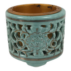 Japanese Buddhist Altar Porcelain Incense Burner Koro Vtg Celadon Blue BA932-OT - Buddhist-chidorivintage.com