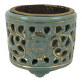 Japanese Buddhist Altar Porcelain Incense Burner Koro Vtg Celadon Blue BA933-OT - Buddhist-chidorivintage.com