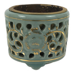 Japanese Buddhist Altar Porcelain Incense Burner Koro Vtg Celadon Blue BA933-OT - Buddhist-chidorivintage.com