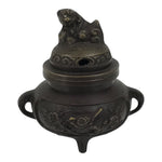 Japanese Buddhist Altar Fitting Bronze Incense Burner Vtg Koro Shishi Lion BA935-OT - Buddhist-chidorivintage.com