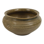 Japanese Ceramic Waste Water Bowl Kensui Vtg Tea Ceremony Brown Stripe CHB171-KT - Bowl-chidorivintage.com