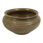 Japanese Ceramic Waste Water Bowl Kensui Vtg Tea Ceremony Brown Stripe CHB171-KT - Bowl-chidorivintage.com