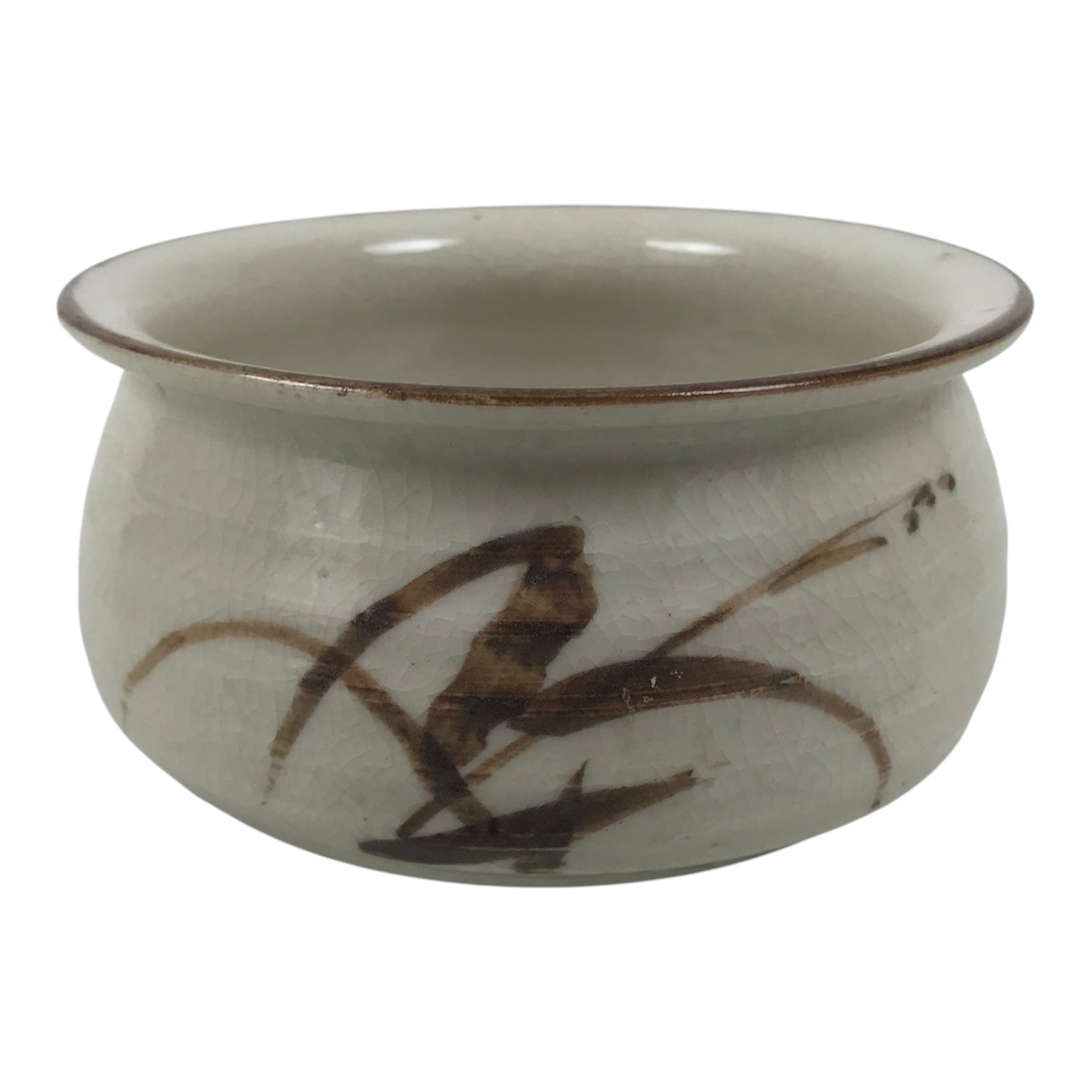 Japanese Vintage uwagusuri Vessel 室町 灰釉台 Vintage Japanese Ceramic Bowl for Tea Ceremony Use