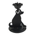 Japanese Buddhist Altar Fitting Metal Dog Candle Stand Vtg Shokudai Black BA938-OT - Buddhist-chidorivintage.com