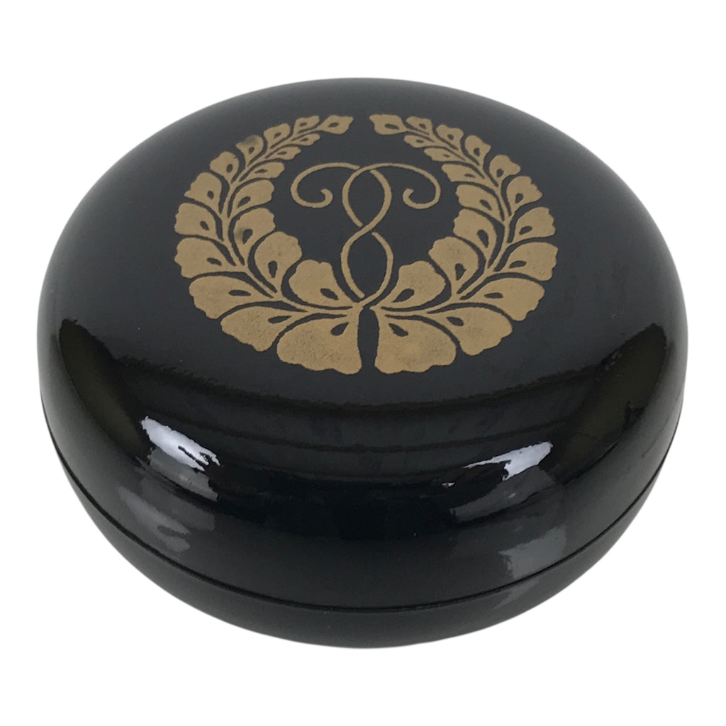 Japanese Buddhist Altar Fitting Resin Incense Container Kogo Black Gold BA940-OT - Buddhist-chidorivintage.com