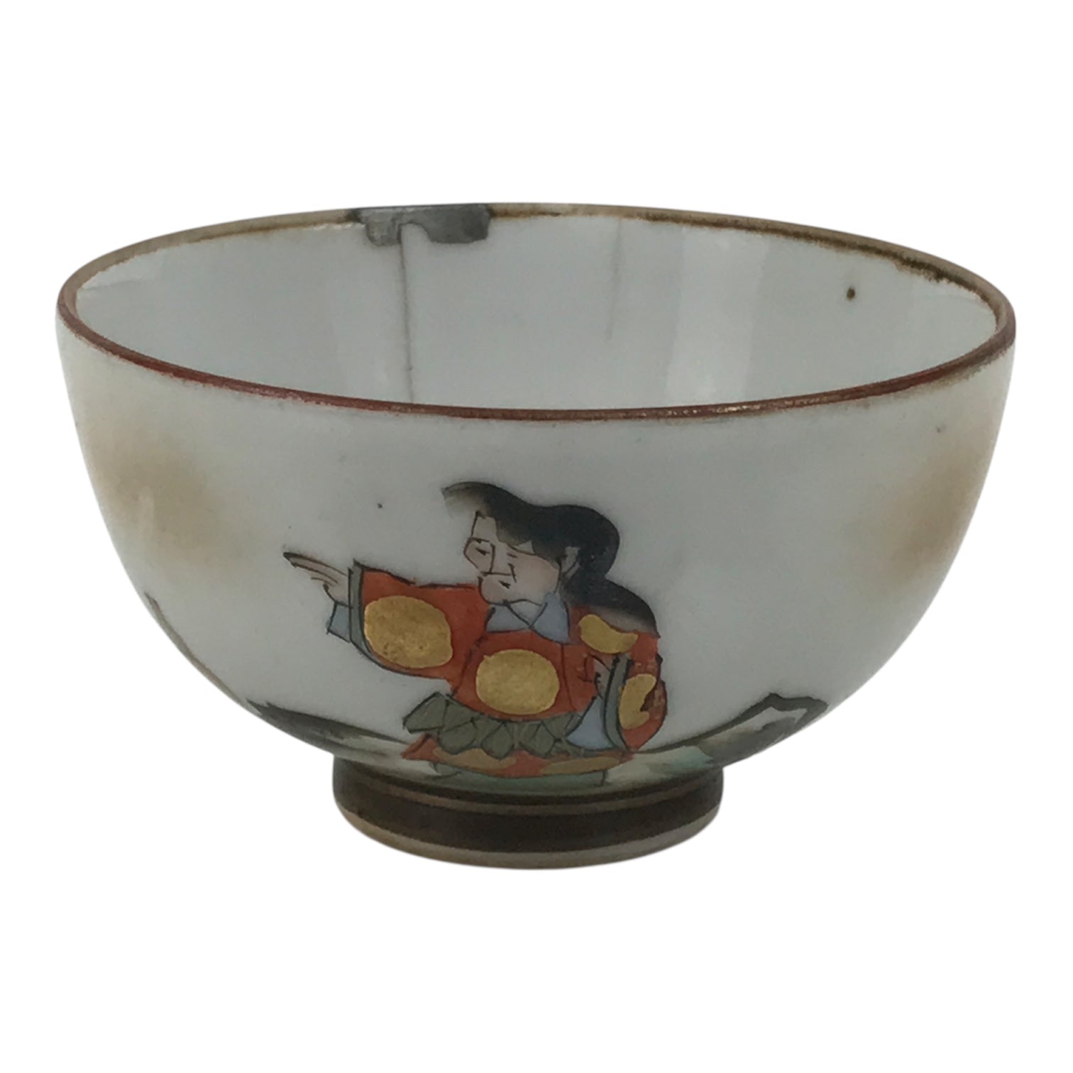 わん茶ちゃん専用 Vintage Japanese Kutani Teacup with Unique Storytelling Design