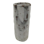 Japanese Shino Ware Ceramic Flower Vase Vtg Ikebana Kabin White Brown FK240-KT - Vase-chidorivintage.com