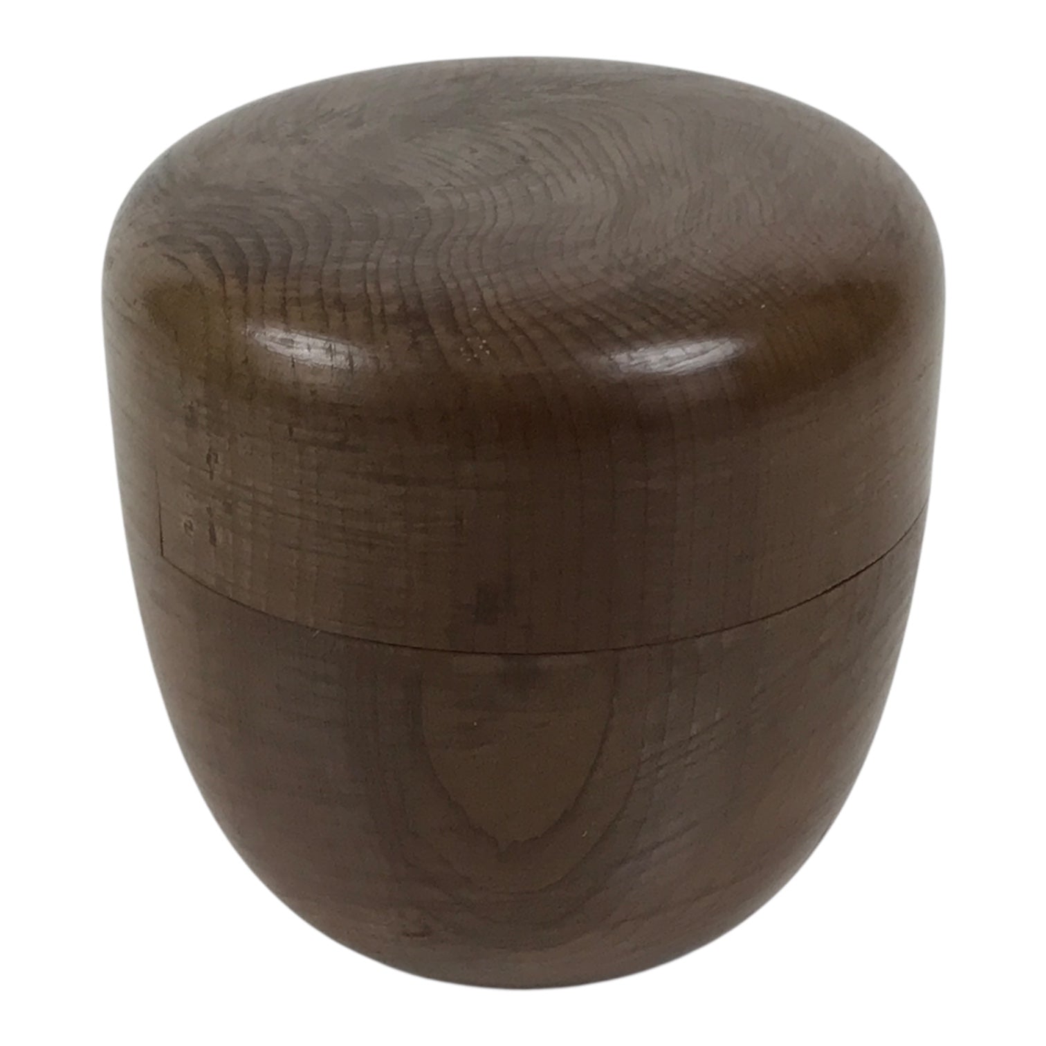 Vintage Japanese Matcha Tea Caddy with Natural Finish