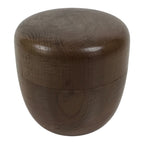 Japanese Wooden Lidded Matcha Tea Caddy Vtg Natsume Sado Utensil Brown TG199-KT - Tea Ceremony-chidorivintage.com