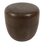 Japanese Wooden Lidded Matcha Tea Caddy Vtg Natsume Sado Utensil Brown TG199-KT - Tea Ceremony-chidorivintage.com
