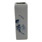Japanese Porcelain Flower Vase Ikebana Kabin Square White Blue Ocean Boat FK244-KT - Vase-chidorivintage.com