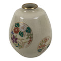 Japanese Satsuma Porcelain Matcha Tea Container Vtg Chaire Sado Floral TG203-KT - Tea Ceremony-chidorivintage.com