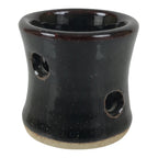 Japanese Ceramic Tea Ceremony Kettle Lid Ladle Rest Vtg Futaoki Sado Black TG204-KT - Tea Ceremony-chidorivintage.com