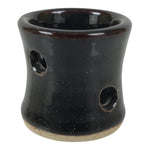 Japanese Ceramic Tea Ceremony Kettle Lid Ladle Rest Vtg Futaoki Sado Black TG204-KT - Tea Ceremony-chidorivintage.com