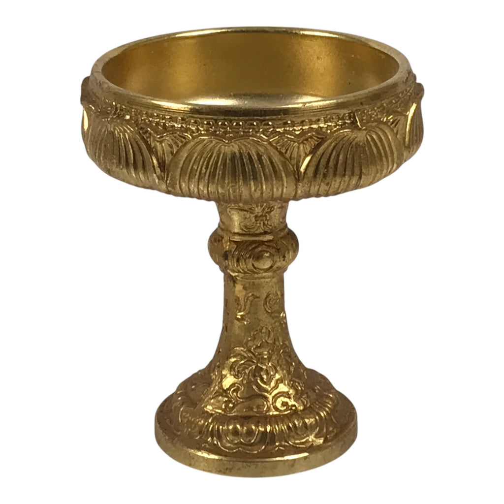 Japanese Buddhist Altar Fitting 24KGP Rice Offering Cup Vtg Butsugu Gold BA956-OT - Buddhist-chidorivintage.com