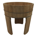 Japanese Handmade Natural Wood High Bucket Vtg Chozuoke Oke Legs Water BK57-OT - Wood-chidorivintage.com