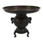 Japanese Bronze Usubata Flower Vase Vtg Ikebana Arrangement 2pc Kabin UB65-KT - Vase-chidorivintage.com