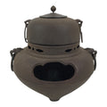 Antique Japanese Cast Iron Kettle Chagama Brazier Furo Set Pot Tea Ceremony C35-KT - Kettle-chidorivintage.com