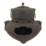 Antique Japanese Cast Iron Kettle Chagama Brazier Furo Set Pot Tea Ceremony C35-KT - Kettle-chidorivintage.com