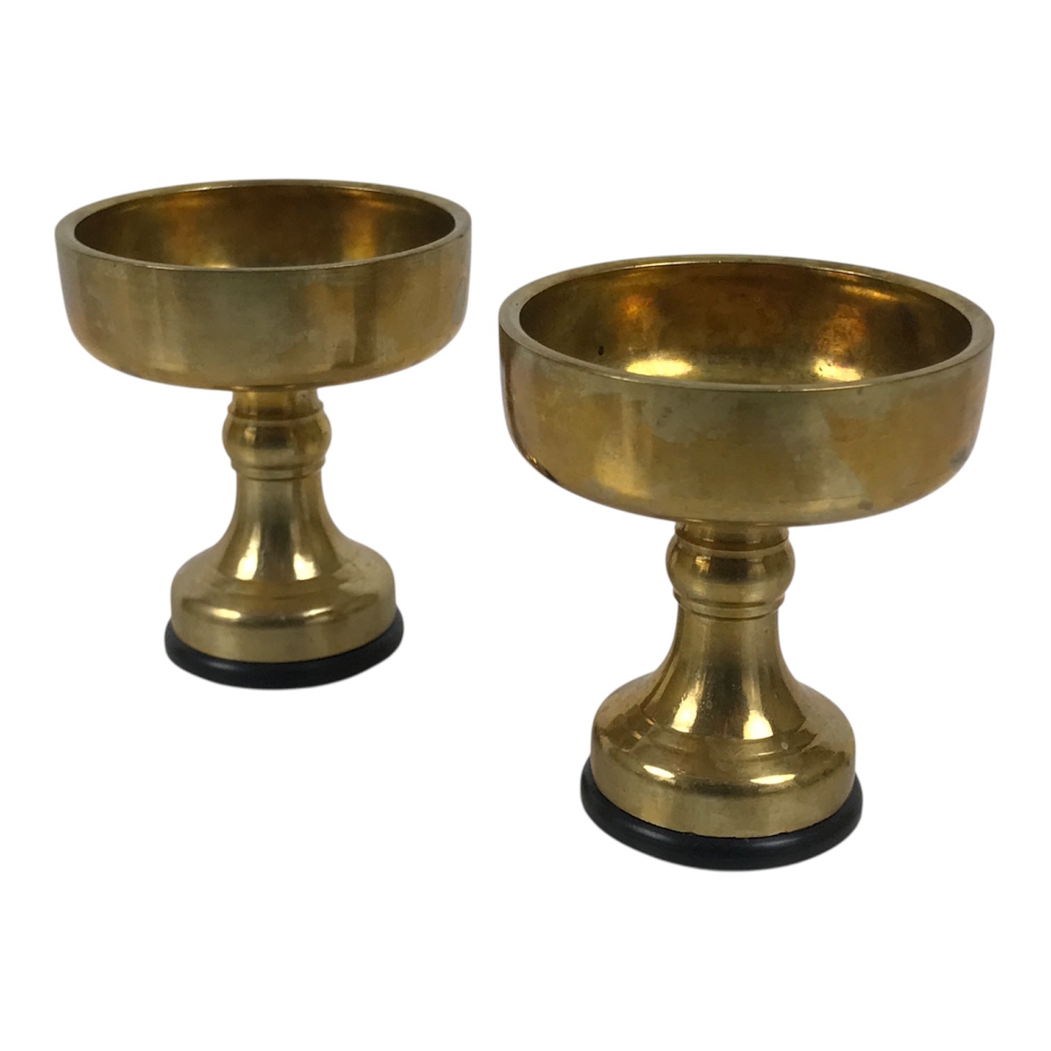 Japanese Buddhist Altar Fitting Brass Rice Offering Cups Butsugu 2pcs Gold BA969-OT - Buddhist-chidorivintage.com