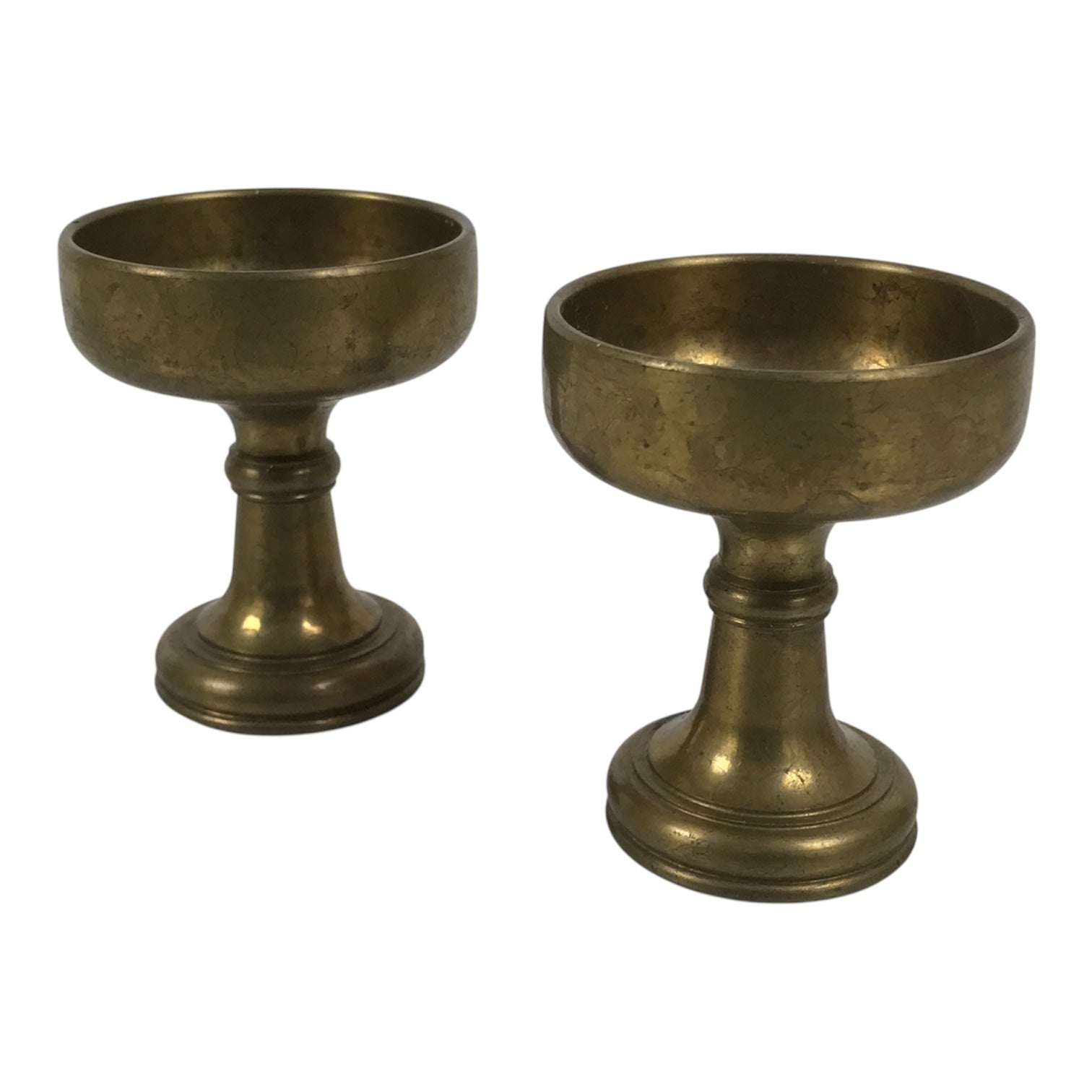 Japanese Buddhist Altar Fitting Brass Rice Offering Cups Butsugu 2pcs Gold BA971-OT - Buddhist-chidorivintage.com