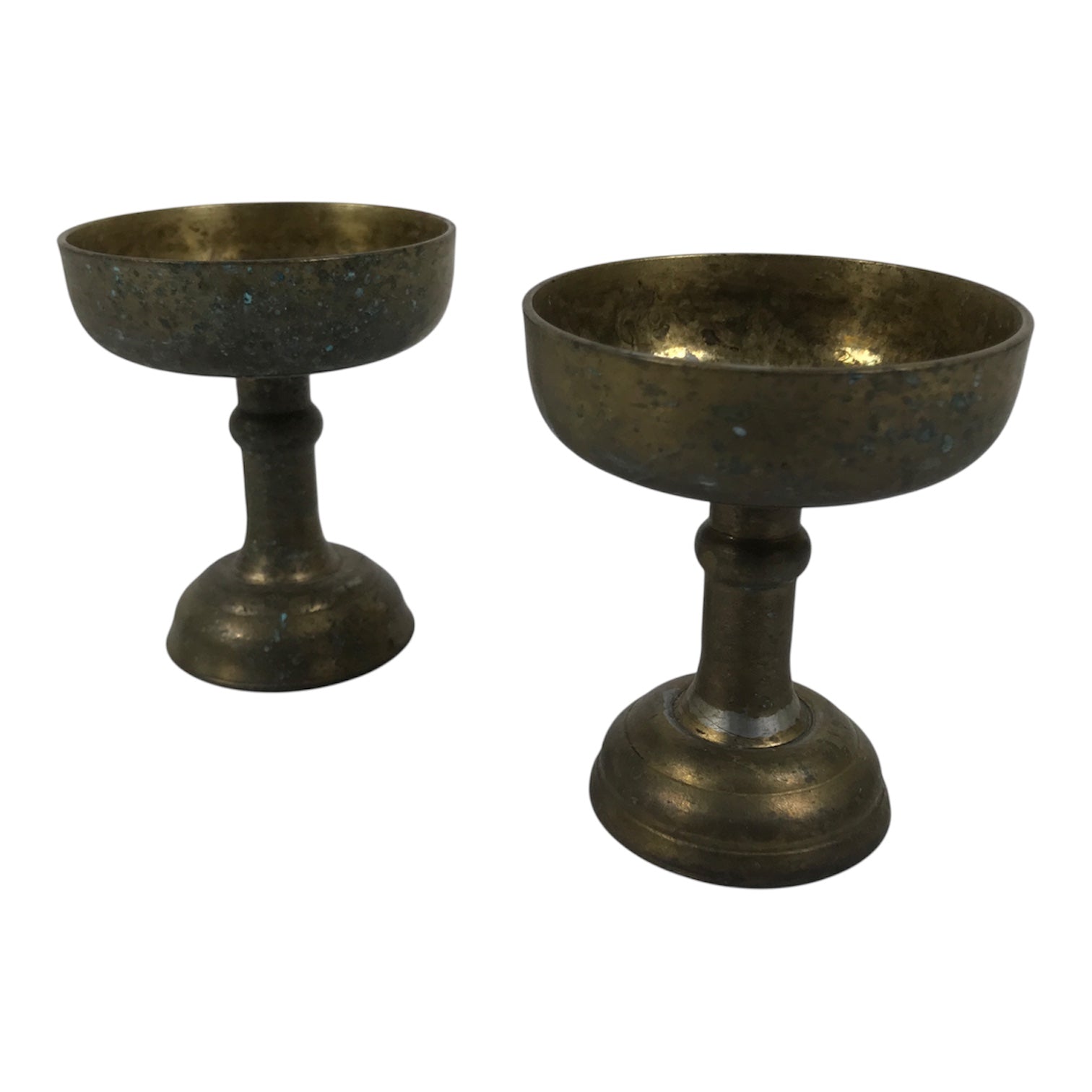Japanese Buddhist Altar Fitting Brass Rice Offering Cups Butsugu 2pcs Gold BA975-OT - Buddhist-chidorivintage.com