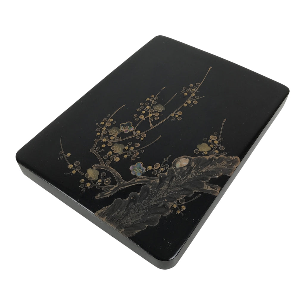 Antique Japanese Lacquer Wooden Calligraphy Tool Box Suzuribako Shodo Shuji C47-AD - Calligraphy Tool-chidorivintage.com