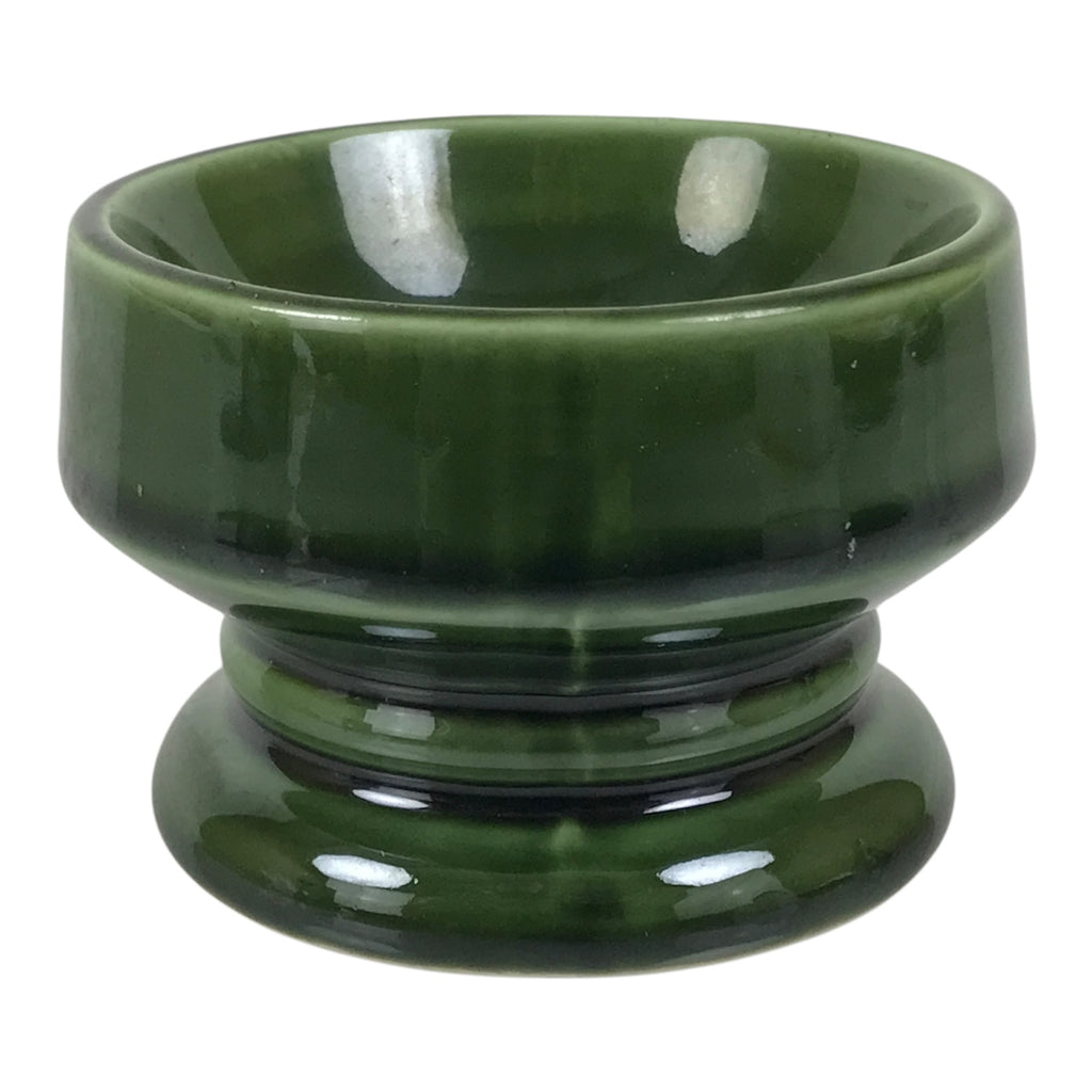 Japanese Buddhist Altar Fitting Porcelain Candle Stand Vtg Shokudai Green BA977-OT - Buddhist-chidorivintage.com