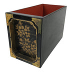 Japanese Buddhist Altar Lacquered Drawer Brass Black Red Gold Peony Makie BP43-OT - Buddhist-chidorivintage.com