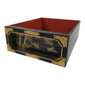 Japanese Buddhist Altar Lacquer Drawer Brass Black Gold Bamboo Birds Makie BP45-OT - Buddhist-chidorivintage.com