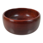 Japanese Lacquer Wooden Kashiki Snack Bowl Kashibachi Reddish Brown Grain L619-KT - Lacquerware-chidorivintage.com