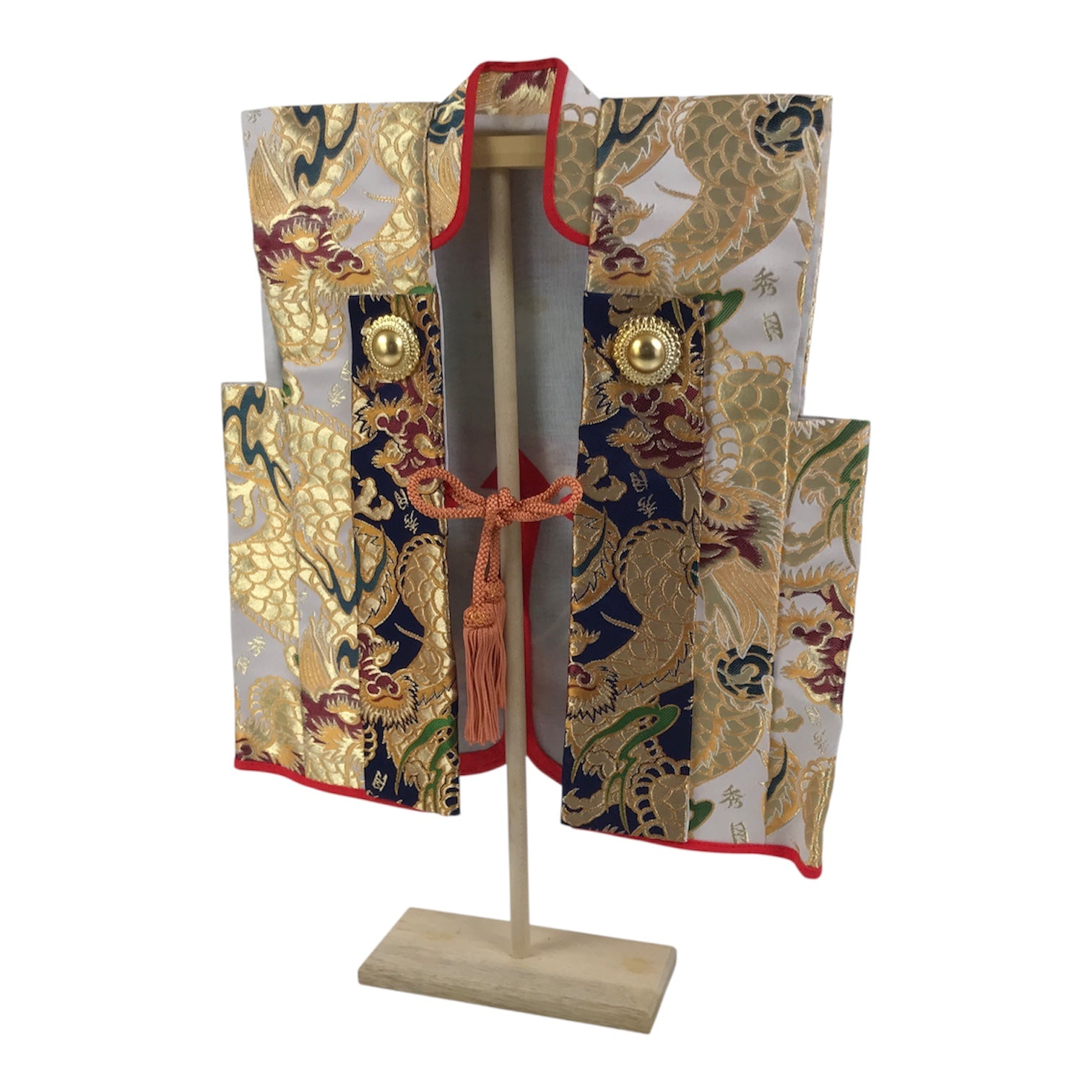 Japanese Jinbaori Warrior Battle Coat Vtg Costume Display Boy Day Festival ID692-AD - Other Display Item-chidorivintage.com