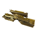 Japanese Buddhist Altar Wood Lacquer Temple Roof Butsudan Part Carved Gold BP46-OT - Buddhist-chidorivintage.com