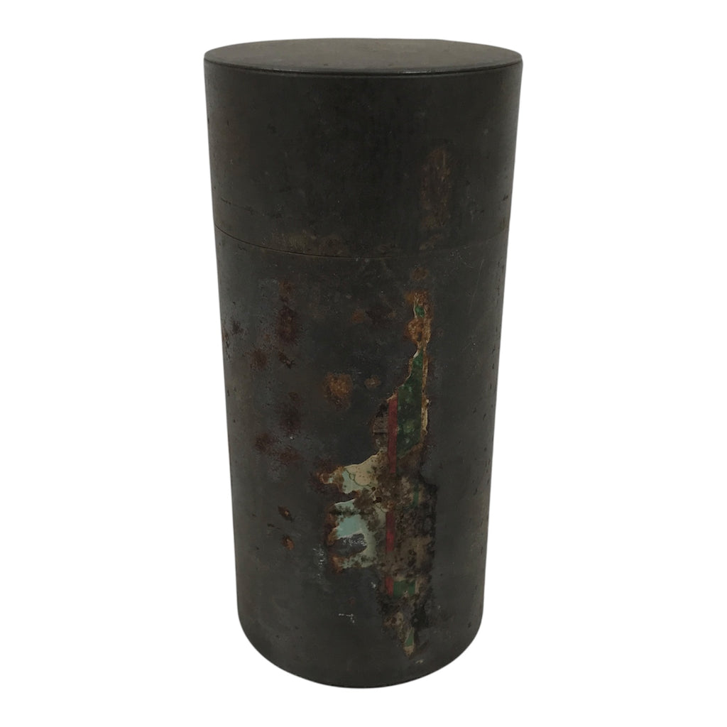 Japanese Steel Metal Lidded Tea Leaf Storage Canister Vtg Souvenir Can JK948-OT - Misc-chidorivintage.com