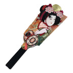 Japanese Decorative Wooden Paddle Hagoita Vtg Geisha Kimono New Years Game JK951-AD - Other Display Item-chidorivintage.com