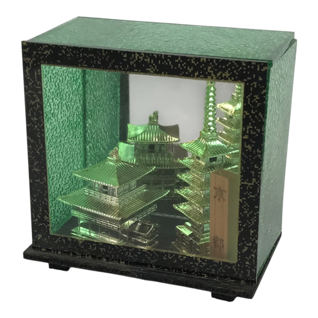 Japanese Famous Kyoto Landmarks Figurine Glass Case Display Vtg Souvenir ST112-AD - Figurines-chidorivintage.com
