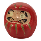 Japanese Small Wooden Kokeshi Daruma Figurine Vtg Lucky Charm Red Black KF839-AD - Kokeshi-chidorivintage.com
