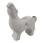 Japanese Clay Figurine Zodiac Horse Vtg Lucky Charm Display Statue White ST122-AD - Figurine-chidorivintage.com