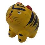 Japanese Clay Figurine Zodiac Tiger Vtg Lucky Charm Doll Statue Yellow ST125-AD - Figurine-chidorivintage.com