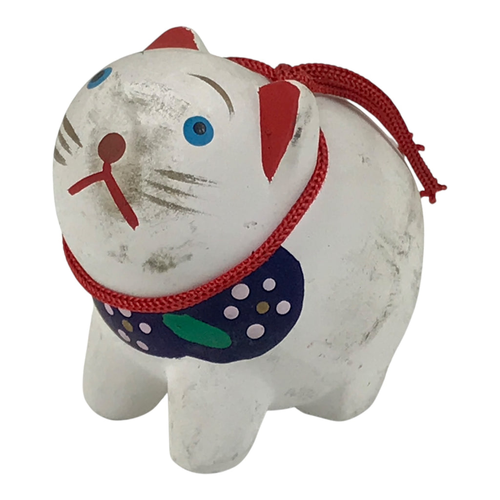 Japanese Clay Figurine Zodiac Dog Vtg Lucky Charm Doll Statue White ST130-AD - Figurine-chidorivintage.com