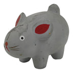 Japanese Clay Figurine Zodiac Rat Vtg Lucky Charm Doll Statue Mouse Gray ST132-AD - Figurine-chidorivintage.com