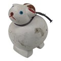 Japanese Clay Figurine Zodiac Sheep Vtg Lucky Charm Doll Statue White ST134-AD - Figurine-chidorivintage.com