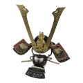 Japanese Samurai Helmet Kabuto Vtg Boys' Festival Armor Decor Gold Green ID696-AD - Doll-chidorivintage.com