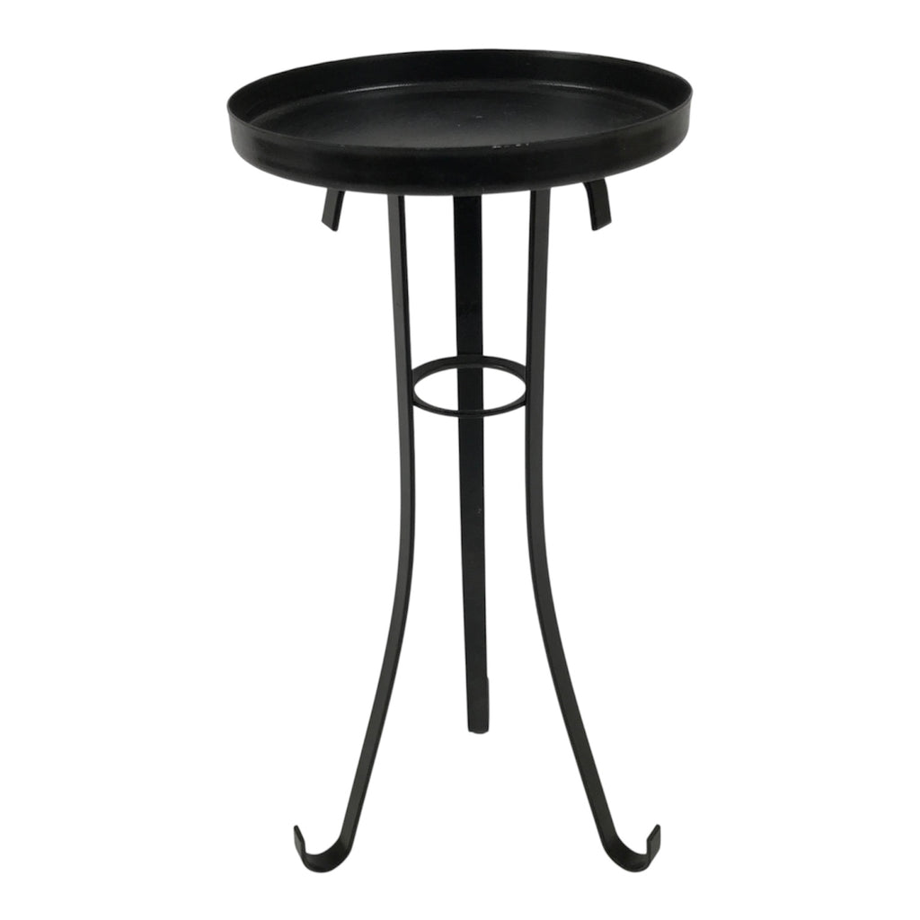Japanese Buddhist Altar Fitting Metal Candle Stand Vtg Shokudai Black BA987-OT - Buddhist-chidorivintage.com